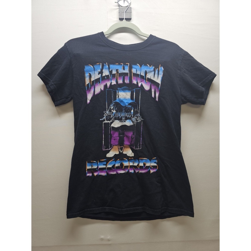 Death Row Records Graphic T-Shirt Black Ripple Junction Retro Logo Unisex Size S